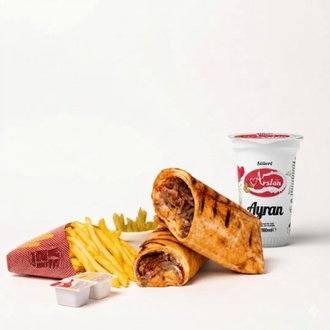 Hatay Soslu Et Döner Dürüm Patates Kızartmalı Menü görseli