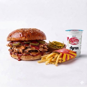 Tavuk Döner Burger Çocuk Menü görseli