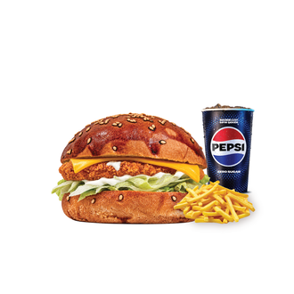 Cheese Chicken Burger Menü görseli