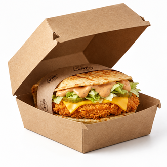 Tavuk Burger - Spicy Acılı Çıtır Tavuk Lavaş Burger görseli