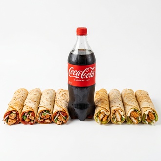 8'Li Tavuk Dürüm & Doritos Şöleni + 1 L Coca-cola Hediye görseli