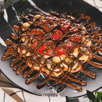 Bitter Çikolatalı Waffle görseli