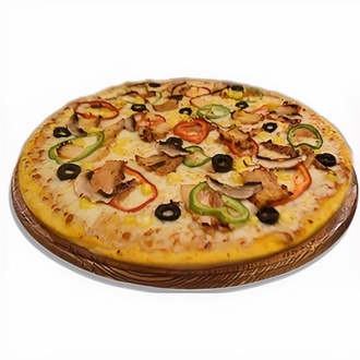 Tavuklu Sebzeli Pizza (Orta) görseli