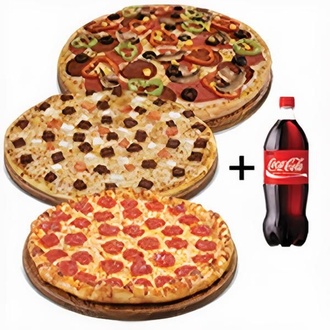 3'Lü Büyük Boy Pizza Menü görseli