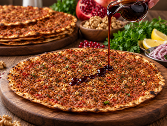 Nar Ekşili Cevizli Lahmacun görseli