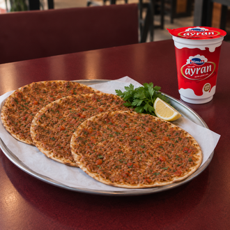 3 Lahmacun + Küçük Ayran görseli