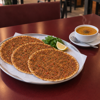 3 Lahmacun + 1 Çorba görseli