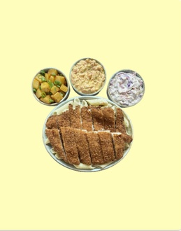 Pesto Soslu Penne Makarna Yatağında Schnitzel görseli