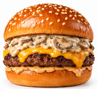 Hamburger - Mantar Soslu Et Burger görseli