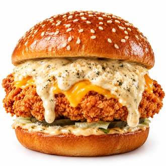 Tavuk Burger - Parmesanlı Sarımsaklı Çıtır Tavuk Burger görseli