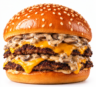 Smash Burger - Mantar Soslu Double + 150 Gr Patates görseli