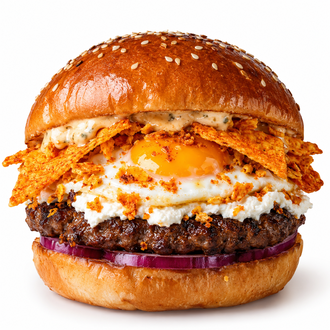 Hamburger - Yumurtalı Doritos Burger görseli
