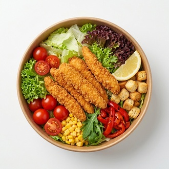 Chicken Fingers Salata görseli