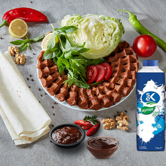 (500 Gr.) Çiğ Köfte & (1 Lt.) Ayran Menü görseli