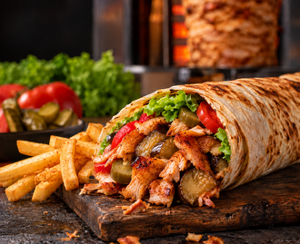 Köz Patlıcanlı Tavuk Döner Dürüm görseli