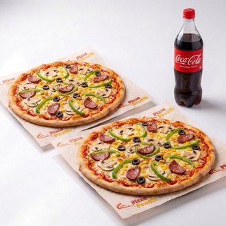 2'Li Orta Karışık Pizza & İçecek Menü görseli