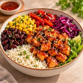 Tatlı Ekşi Soslu Tavuk Bowl görseli