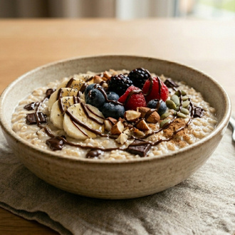 Çikolatalı Protein Yulaf Bowl görseli