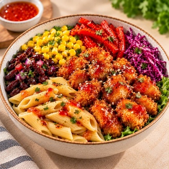 Tatlı Ekşi Soslu Çıtır Tavuk Bowl görseli