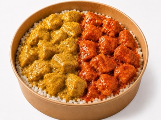 Yarı Köri Soslu Yarı Meksika Soslu Tavuklu Pilav görseli
