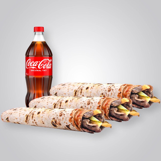 Üçlü Et Döner Dürüm Menü görseli